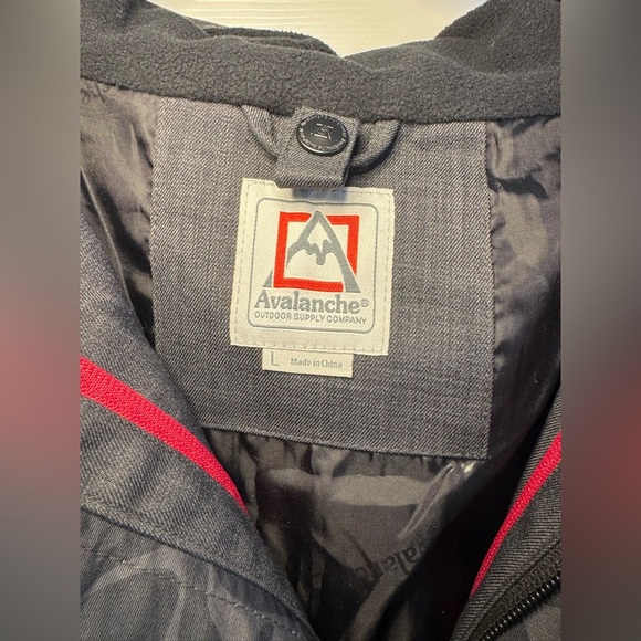 Avalanche jacket size large grey black red - Picture 3 of 6